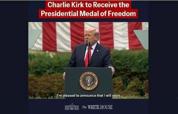 Trump acordă postum Medalia Prezidenţială a Libertăţii lui Charlie Kirk / ”A fost asasinat în floarea vârstei pentru (…)