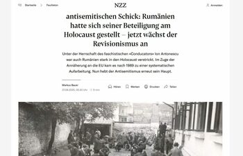 Presa elvețiană: Antisemitism „cool”, noua modă în România
