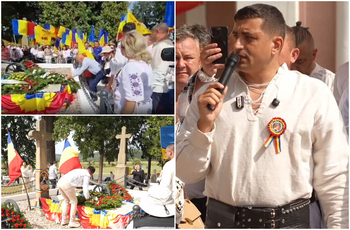Scandal la Țebea. Fotograful lui George Simion s-a urcat pe mormântul lui Avram Iancu pentru a-i face poze liderului (…)