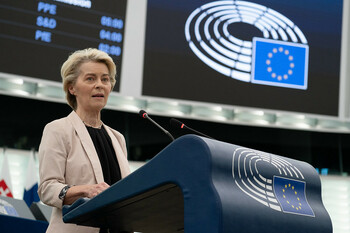 Președinta Comisiei Europene, Ursula von der Leyen, susține discursul despre Starea Uniunii