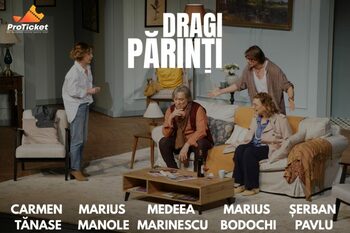 Regina Mamă, Comedie din greșeală, Antiportret de familie și Dragi părinți, pe scenele din București, Craiova și (…)