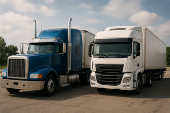 Motivul pentru care camioanele americane au botul lung în timp ce TIR-urile din Europa sunt drepte în partea din faţă