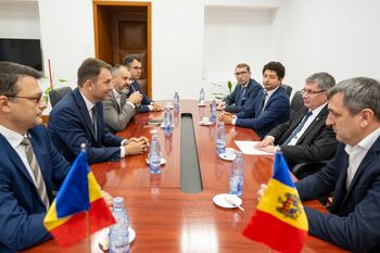 Delegație USR, întâlnire cu președintele Parlamentului Republicii Moldova, Igor Grosu