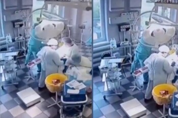 O echipă de chirurgi din Rusia a continuat să opereze un pacient în timp ce blocul operator era zguduit de (…)