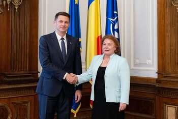 Președintele Senatului, Mircea Abrudean, a primit vizita ES Enkeleda Mërkuri, ambasadoarea Republicii Albania în România
