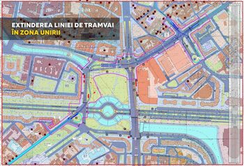 Bujduveanu anunță că a fost elaborată documentația urbanistică pentru extinderea liniei de tramvai în zona Unirii