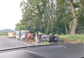 Accident rutier la ieșire din Codlea (FOTO)