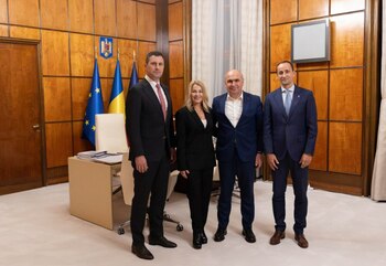 Nadia Comăneci și Mihai Covaliu, oaspeți ai premierului Ilie Bolojan pentru pregătirile „Anului Nadia Comăneci”
