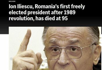 Presa străină reflectă moștenirea contrastantă lăsată de Ion Iliescu – de la intrarea în NATO la crime împotriva (…)