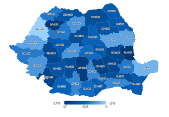 Harta publicată de premierul Bolojan de care se tem toţi primarii din ţară. Cum arată situaţia României pe judeţe la (…)
