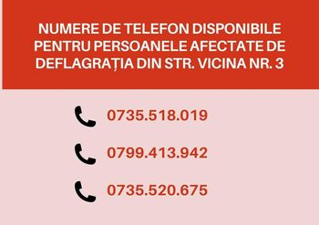 Primăria Sectorului 5 pune la dispoziția persoanelor afectate de deflagrație mai multe numere de telefon