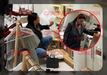 Moment surprinzător! Anca Serea, în genunchi printre rafturi