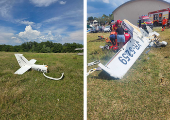 Accident aviatic lângă Orăştie! O aeronavă de mici dimensiuni s-a prăbușit, două persoane erau la bord