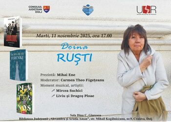 Craiova: Doina Ruști, eveniment literar special, la „Aman“