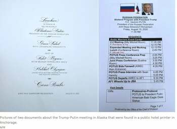 Opt pagini uitate de americani în imprimanta unui hotel din Alaska dezvăluie detalii despre întâlnirea Trump-Putin (…)