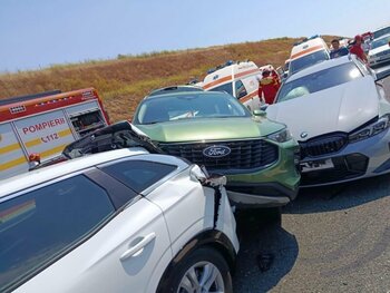 Carambol pe Autostrada Soarelui. Traficul a fost restricționat