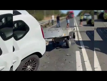 (VIDEO) Accident pe DN 65F – Centura de Nord. Doi bărbați răniți