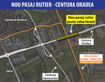 Se face un pas înainte pentru pasajul de pe Centura Oradea, dar finanțarea este sub semnul întrebării