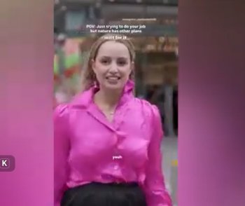 Imagini virale – Pescărușul care s-a repezit în ochiul unei reportere în direct