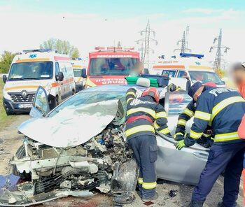 Accident cu patru mașini între Slobozia și Drajna. Mai multe persoane sunt rănite