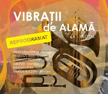 Recitalul „Vibrații de alamă” se amână pe marţi, 2 septembrie, pe Promenada de pe malul Crișului Repede