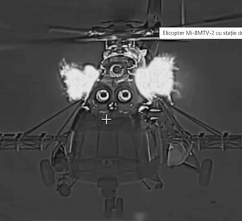 Imagini rare cu elicoptere Mi-8 luând la țintă drone Shahed cu mitraliere americane