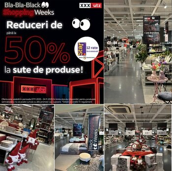 Black Friday 2025 „Bla-Bla Black Shopping Weeks” la XXXLutz: transformă-ți casa de sărbători cu piese spectaculoase (…)
