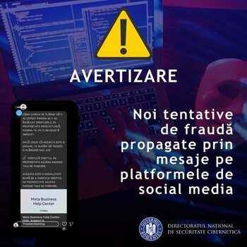 DNSC avertizează asupra unei tentative de fraudă referitoare la drepturile de proprietate asupra unei pagini gestionate