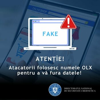 Avertisment DNSC: Atacatorii folosesc numele OLX Romania pentru a vă fura datele