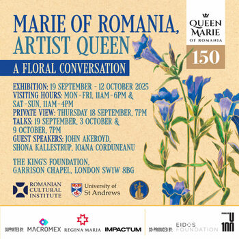 Expoziția “Maria a României. Regina artistă“, organizată de ICR Londra, prezintă în premieră acuarele ale Reginei Maria