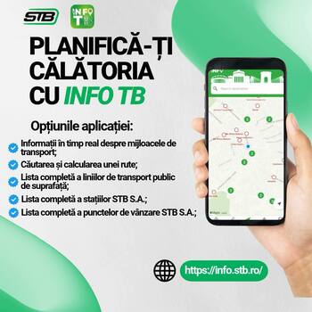 Aplicația InfoTB, tot mai populară printre bucureșteni – peste 16 milioane de căutări de rute în 2025