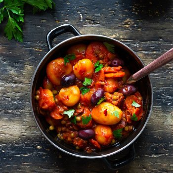 Mâncare de cartofi cu măsline