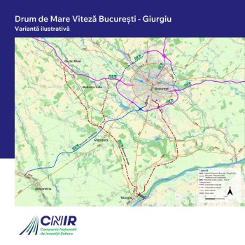 Drumul de mare viteză Bucureşti-Giurgiu: CNIR a semnat contractul pentru Studiul de Fezabilitate, în valoare de 33 (…)