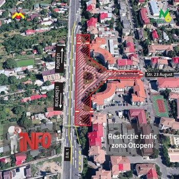 Restricții de circulație pe DN1, în zona Otopeni, pentru lucrări la stația de metrou. Care sunt rutele alternative (…)