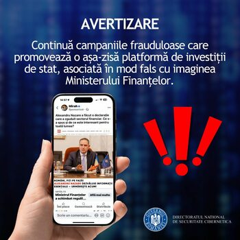 Țeapa cu investiții „de stat”: Avertisment privind o platformă falsă promovată în numele Ministerului Finanţelor