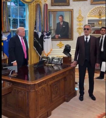 Moment muzical în Biroul Oval. Muzica lui Andrea Bocelli a răsunat la Casa Albă