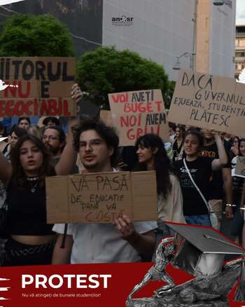 Studenții se alătură protestului profesorilor din prima zi de școală. „Banii alocați pentru educație sunt o investiție”