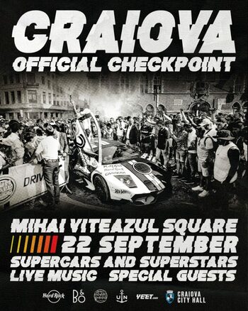 Restricții de circulație în centrul Craiovei pentru evenimentul „Gumball3000@Craiova”