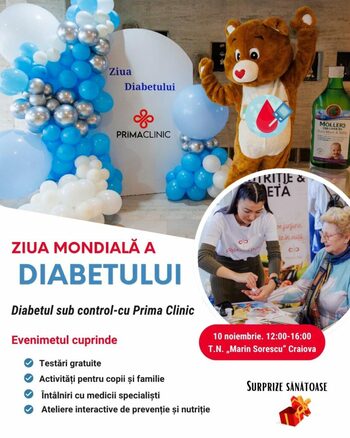 PRIMA Clinic oferă testări gratuite de Ziua Mondială a Diabetului