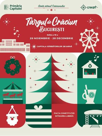 Trei târguri de Crăciun organizate de Primăria Capitalei – în Piața Constituției, Piața Universității și Esplanada (…)