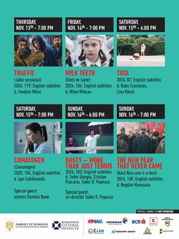 Cel mai mare festival de film românesc din SUA începe la Washington