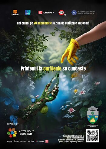 Primăria Brănești anunță că participă la „Ziua de Curățenie Națională”