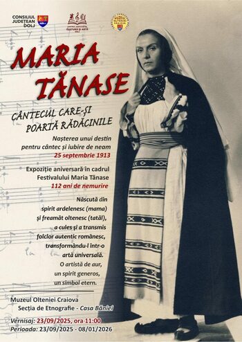 „Maria Tănase – Cântecul care-și poartă rădăcinile”: Expoziție-eveniment la Casa Băniei