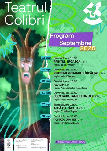 Craiova: „Aladin“ și „Bucătăria Familiei Balaur“, în week-end, la Colibri