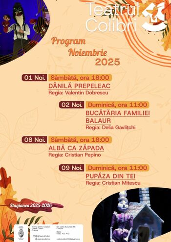 Craiova: „Dănilă Prepeleac“ și „Bucătăria Familiei Balaur“, la Colibri în weekend