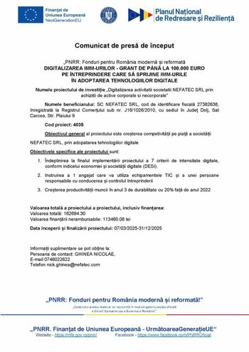 „PNRR: Fonduri pentru România modernă și reformată“