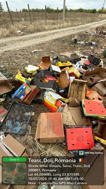 Amendat cu 45.000 de lei pentru că a aruncat gunoiul unde nu trebuia