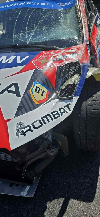 Simone Tempestini, moment NEAȘTEPTAT la Rally di Roma Capitale: a lovit o vacă și a abandonat! Avarii serioase la mașină